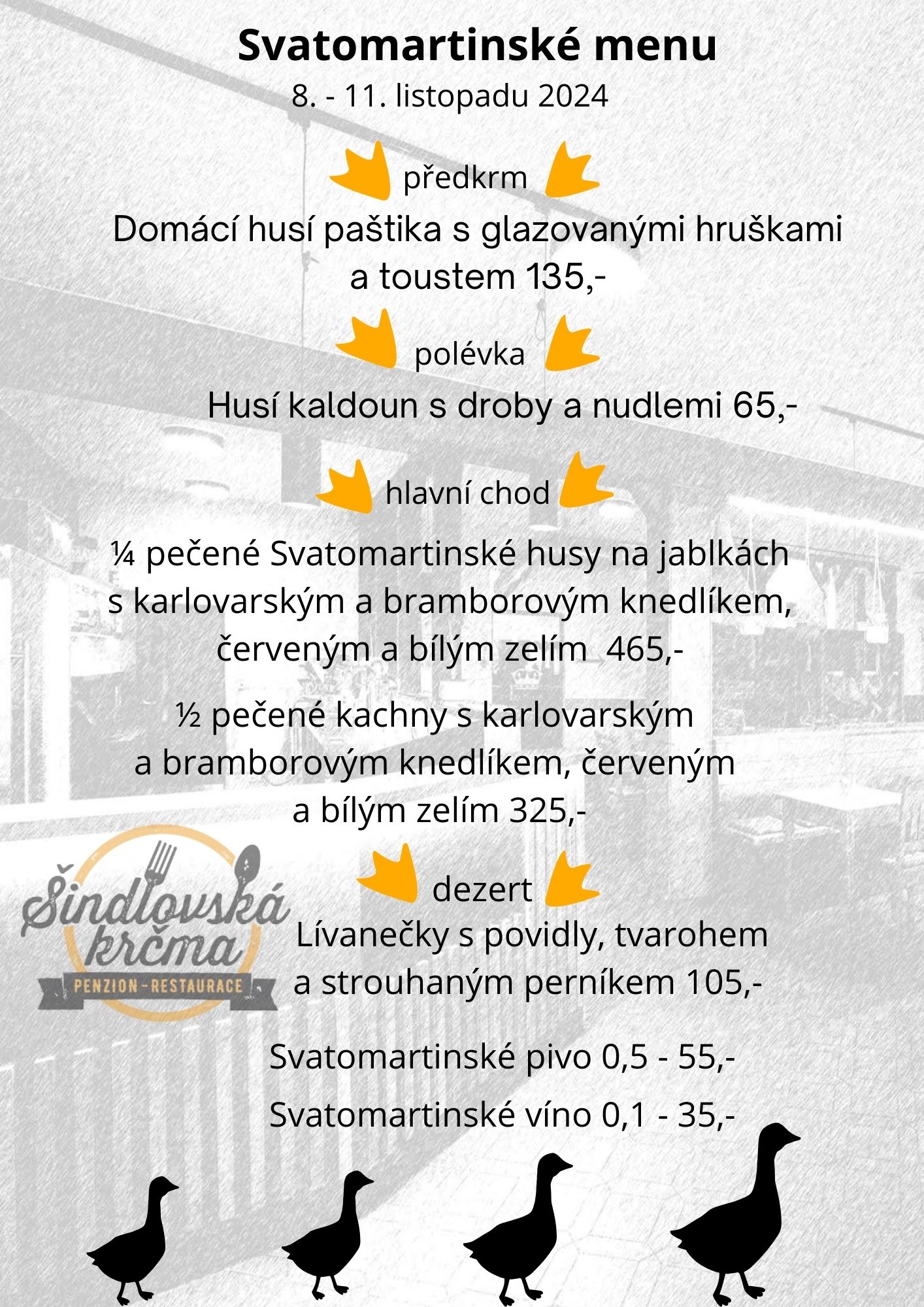 Svatomartinské menu 2025